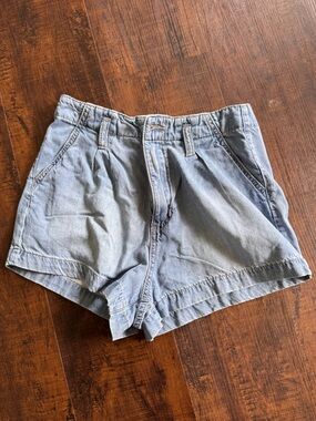 Celebrity Pink Light Blue High-Waist Denim Shorts